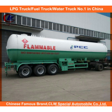 Heavy Duty 59.52cbm LPG Bullet Tank Trailer 30tons für Philippinen Markt